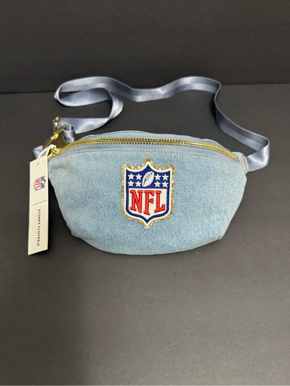 Stoney Clover Lane x NFL Blue Denim Classic Fanny Pack Bag New W Tag